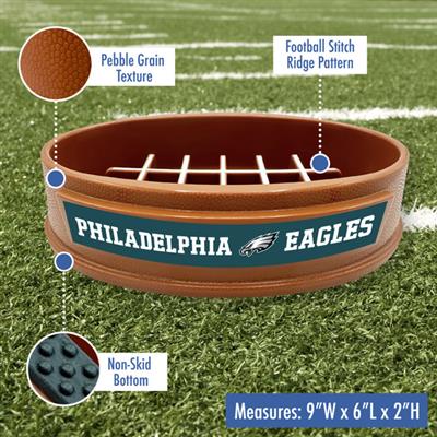 NFL Philadelphia Eagles Football Slow Feeder Bowl