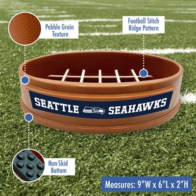 NFL Seattle Seahawks Football Slow Feeder Bowl