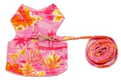 Pink Hawaiian Harness & Leash