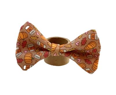 Pumpkin Spice | Canvas Dog Bowtie | Elastic Attachment | Dog Bow | Fall | Autumn | Thanksgiving