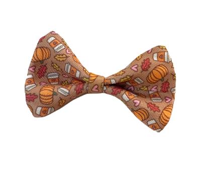 Pumpkin Spice | Canvas Dog Bowtie | Elastic Attachment | Dog Bow | Fall | Autumn | Thanksgiving