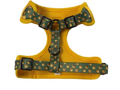 Dog Harness | Adjustable Dog Harness | Acorn Print | Eco-Friendly Dog Harness | Neoprene | Soft Harness Vest | Thanksgiving | Fall | Autumn