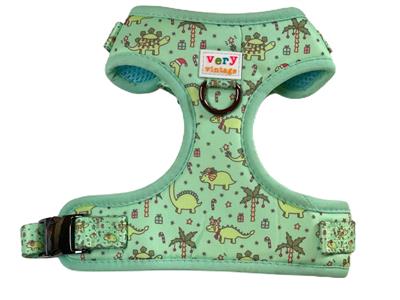 Dog Harness | Adjustable Dog Harness | Christmas Dinosaurs | Eco-Friendly Dog Harness | Neoprene | Soft Harness Vest | Christmas | Xmas | Holiday | Seasonal