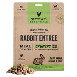 Vital Essentials Cat Freeze Dried Mini Nibs Rabbit 8oz.