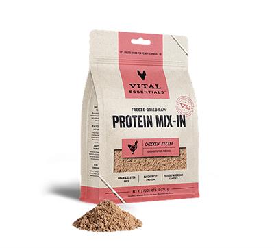 Vital Essentials Dog Freeze Dried Topper Ground Chicken 6oz.