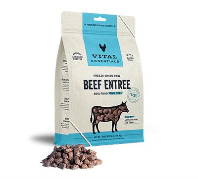 Vital Essentials Dog Freeze-Dried Mini Nibs Beef 14oz.