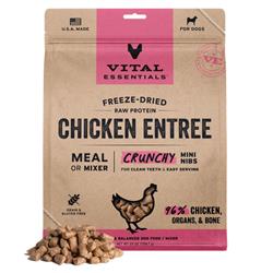 Vital Essentials Dog Freeze-Dried Raw Grain Free Chicken Entree Mini Nibs 25oz.