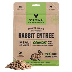Vital Essentials Dog Freeze-Dried Raw Grain Free Rabbit Entree Mini Nibs 5.5oz.