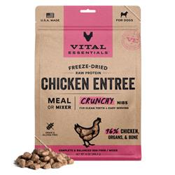 Vital Essentials Dog Freeze-Dried Raw Grain Free Chicken Entree Nibs 14oz.
