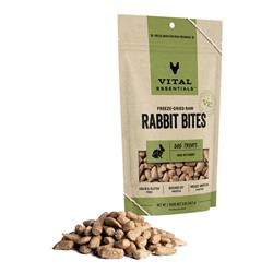 Vital Essentials Dog Freeze-Dried Grain Free Rabbit Bites Treats 2oz.