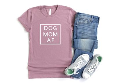 DOG MOM AF Shirt | People Shirts | Printed Tshirt | Human Dog Gear | Unisex