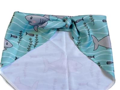 Shark Attack - Nautical Ocean Summer Cooling Mesh Dog Bandana