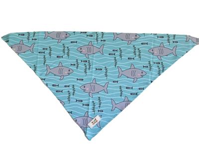 Shark Attack - Nautical Ocean Summer Cooling Mesh Dog Bandana