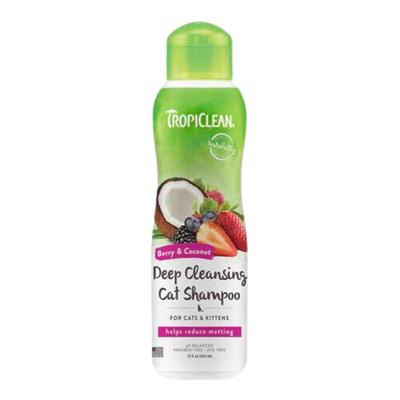 Tropiclean Cat Deep Cleansing Shampoo Berry Coconut 12oz.