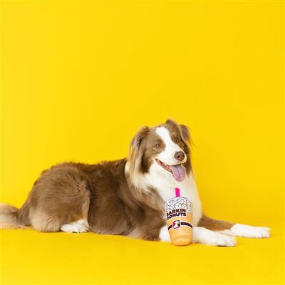BARKIN DONUTS ICED COFFEE PLUSH DOG TOY