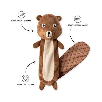 MR.GNAW IT ALL (FLATTIE) PLUSH DOG TOY