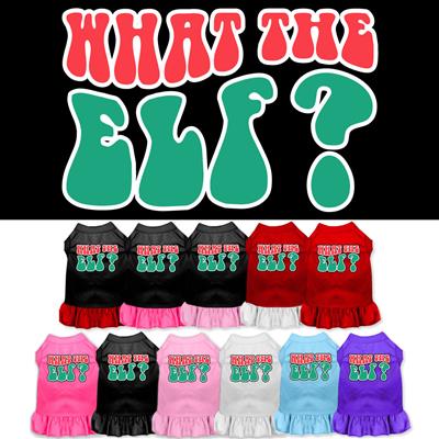 What the Elf Screen Print Dog Dress
