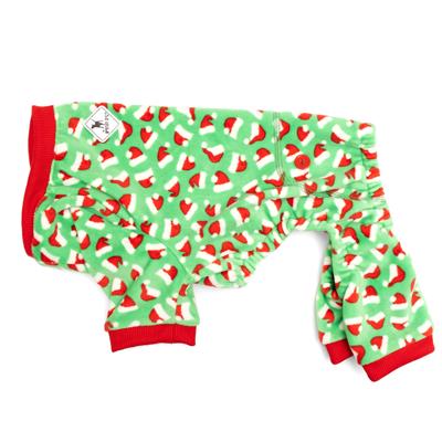 Santa Hats Fleece Dog Jammies