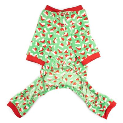 Santa Hats Fleece Dog Jammies