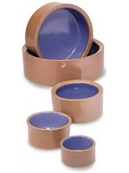 Spot Crock Small Animal Dish Blue; Grey 3 in