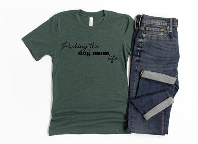 T-Shirt Ladies | ROCKING THE DOG MOM LIFE Shirt | People Shirts | Printed Tshirt | Human Dog Gear | Unisex | T-shirt Person | Women