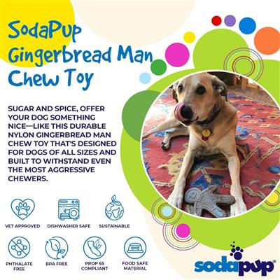 SodaPup Nylon Gingerbread Man - Brown