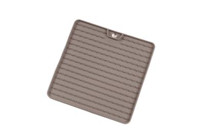 Messy Cats Silicone Reversible Interactive Feeding and Licking Mat Grey 5.5" x 5.5"