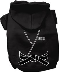 Ninja Costume Screen Print Dog Hoodie