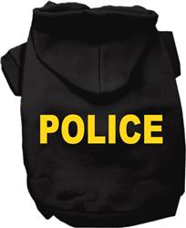Police Costume Screen Print Dog Hoodie