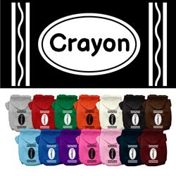 Crayon Costume Screen Print Dog Hoodie