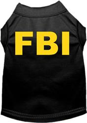 FBI Costume Screen Print Dog Shirt