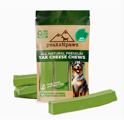 Mint Yak Milk Chews - Large Sized Value Packs (3 Chews)