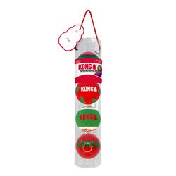 KONG Holiday Occasions Balls Dog Toy 1ea/MD, 4 pk
