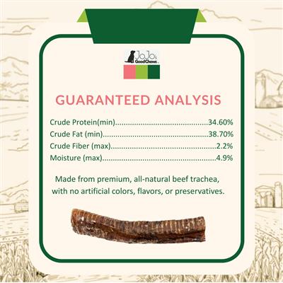 12" Beef Trachea Dog Treat - Natural Dog Chews (5/Bag)