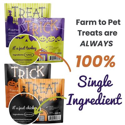 Halloween Dog Treat Chicken & Turkey Snack Pack Bundle (24 pack)
