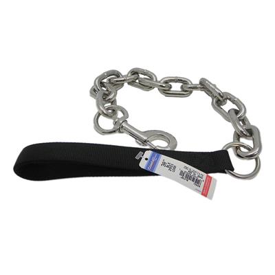 Coastal Giant Chain Traffic Dog Leash with Nylon Handle Black 1ea/1 In X 30 in
