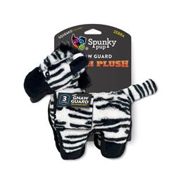 Spunky Pup Gnaw Guard Tough Plush Zebra