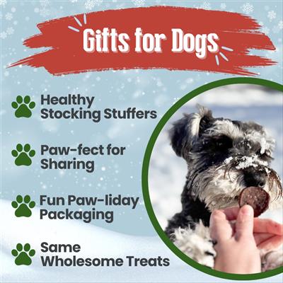 Holiday Dog Treat Snack Stuffers Bundle (24 pack)