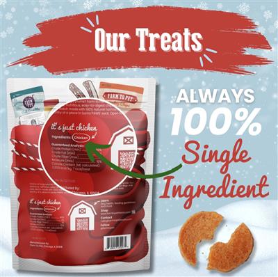 Holiday Chicken Chips 12 oz. from Farm to Pet