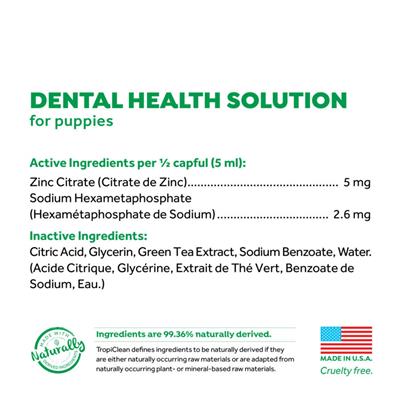 TropiClean Fresh Breath Dental Health Solutions for Puppies 1ea/8oz.