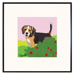 Framed Print: Beagle Tail Up