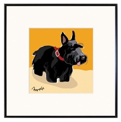Framed Print: Scottish Terrier in Sand Field