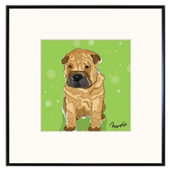 Framed Print: Shar-Pei Puppy