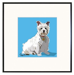 Framed Print: West Highland Terrier Sitting