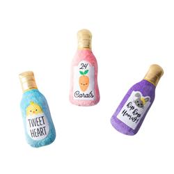 Somebunny Needs Wine Small Plush Dog Toys Set Of 3