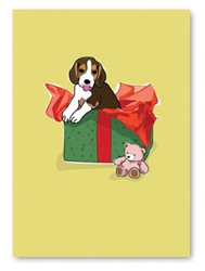 Birthday: Beagle Pup & Gift Box