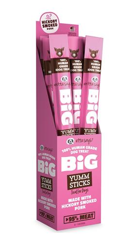 Etta Says! BIG Pork Yumm Sticks Dog Chew Display Box 24ct