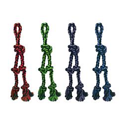 Multipet Nuts for Knots Rope Tug With 2 Danglers Dog Toy Assorted 1ea/20 in, LG
