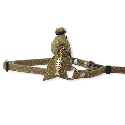 ZEN Fish Charm Cat Harness & Leash Set (Green)