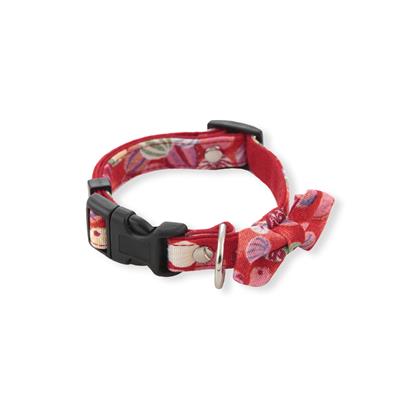 Origami Bow Tie Dog Collar (Small, Red)